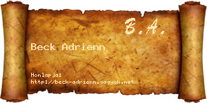 Beck Adrienn névjegykártya